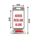 Kıraç Reklam Park Dubası Çift Taraflı Gri Orta Boy Totem Duba