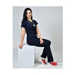 Kıraç Uniform Dr Greys Soft Likralı Lacivert Doktor-Hemşire Forması Medikal Forma Cerrahi Takım