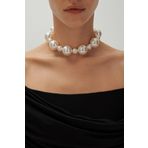 Kirastore Beyaz Büyük İnci Frapan Tarz Choker Kolye
