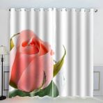 Kiraz Çiçeği Karartma Perdesi Çocuk Yatak Odası için 2'li Set 3D Baskı Pembe Japon Desenli Perdeler Akustik Opak Pencere Dekorasyonu Küçük Pencereler 140 x 160 cm