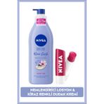 Kiraz Çiçeği Vücut Losyonu 400ml ve Kiraz Dudak Bakım Kremi,Nemlendirici,Kuru Cilt