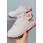 Kiraz Desenli Düz Beyaz Kadın Sneakers Ayakkabı Spor Ayakkabı Yazlık Ayakkabı - 36