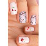 Kiraz Tırnak Dövmesi, Tırnak Tattoo, Nail Art, Tırnak Sticker