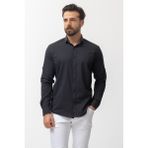 Kırcıllı Siyah Renk Slim Fit Erkek Gömlek - 2XL