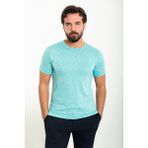 Kırçıllı Yeşil Slim Fit Bisiklet Yaka Erkek T-Shirt