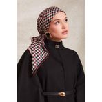 Kiremit Kazayağı Desen Twill İpek Eşarp