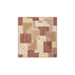 Kiremit Patchwork Desen Twill İpek Eşarp