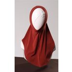 Kiremit Pratik Hazır Geçmeli Genç Tesettür Bone Sandy Kumaş Düz Hijab 2312_05