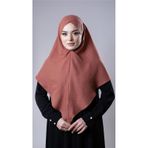 Kiremit Pratik Hazır Geçmeli Tesettür Eşarp Pamuk Caz Kumaş Tek Katlı Çapraz Hijab 2305_05