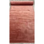 Kiremit Rengi Lotus Bambu Model Altı Kaymaz Makine Dokuma Halı 100 X 500