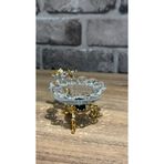 Kiri Dekoratif Kristal Cam Şeffaf Sunumluk Gold