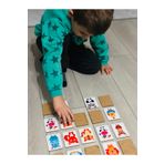 Kiri Zeka Kartları Eşleştirme Oyunu Hafıza Kartı Ahşap Eğitici Montessori Oyunları