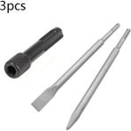 Kırıcı Matkap Için Sds Plus Matkap Uç Seti Murç Keski 1/4 Hex Vidalama Adaptörü 3 Parça - Altın
