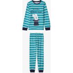 Kırık Beyaz Erkek Çocuk Magic Çizgili Pijama Takımı - 4 - 5 Yaş