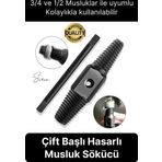 Kırık Musluk Ters Kılavuz Açıcı Aparatı Çift Başlı Su Borusu Vida Hasarlı Cıvata Sökücü Set