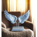 kırılmaz polyester,beyaz renk melek kanadı desenli biblo