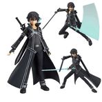 Kirito Figür 13 cm Değiştirilebilir Parçalar ve Hareketli Kirito Aksiyon Figürleri Anime Heykel Koleksiyonu Masaüstü Dekorasyon Hayranlar için Hediye