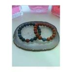 KİRKE STONE TYCANQNO5N170668537853189 Dumortierit Kirmizi Jasper Taşi Sevgili Bilekliği 10Mm