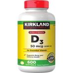 Kırkland Signature Extra Strength D3 50 Mcg 600 Softgels - Aromasız