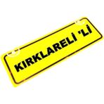 KIRKLARELİ 'Lİ Yazılı Sarı Dekor Plaka Sök Tak Pratik