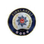 Kırklareli Polis Kol Arması 3D Plastik Tpu, Yeni Tip, Cırtlı, Standart Ölçü, 1.Sınıf Kalite