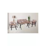 Kırlenta KIRLENTA ERCİYES BEJ 3+1+1+ MASA ( 110 X 70 ) BAHÇE BALKON TAKIMI ÇAY SETİ KOLTUK TAKIMI