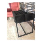 Kırlenta Siyah Metal Ahsen Puf Bench