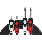Kirlin 3mt Patch 2x1/4 Mono 2xRCA Kablo