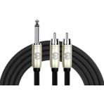 Kirlin 3mt. Y 1/4 Mono Erkek 2xRCA Erkek Kablo