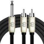 Kirlin 3mt. Y 1/4 Mono Erkek 2xRCA Erkek Kablo