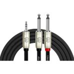 Kirlin 3mt. Y 3,5 mm TRS Plus 2x1/4 Mono Kablo