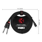 Kirlin Cable UYC-392B 3MT BK Kablo TYPE-C / 2 x 1/4 Mono Jak 3 METRE
