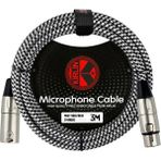 Kirlin Kırlın MW-480-3M-BKB Profesyonel Mikrofon Kablosu (3 Metre) | 24AWG Hassas Iletken Xlr Dişi-Erkek Bağlantı ve Gürültüsüz Ses Kaydı