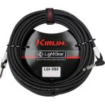 Kırlın LGI-202-3M-BK Siyah L Uçlu Kablo (3 Metre) | Mono 1/4" Giriş L Tipi Jak ile Gitar Alt Girişlerinde Maksimum Konfo