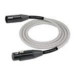 Kırlın MWB-220-BEG-6M-WT Beyaz Mikrofon Kablosu (6 Metre) | Şık Beyaz Tasarım XLR Bağlantı Noktalarında Üstün Tutuş ve N