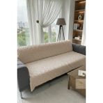 Kırlı'S Sakallı Koltuk Örtüsü Açık Bej 170X210 Çekyat Örtüsü Koltuk Şalı Jakar Kumaş Kaymaz Premium Gramajlı Anneler Günü - 170 x 210 cm