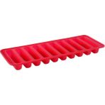 Kırmızı 10 Izgaralar Uzun Şerit Şekli Silikon Buz Küpü Kalıp Diy Pişirme Kalıp Buz Küpü Makinesi Silikon Sosis Hot Dog Su Şişesi Kalıp (Yurt Dışından) - Renkli