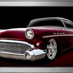 Kırmızı 1955 Buick Roadmaster Araba-3 Motifli Kanvas Tablo DBSANAT12040