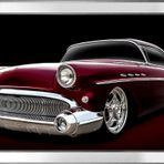 Kırmızı 1955 Buick Roadmaster Araba-3 Motifli Kanvas Tablo DBSANAT1204113