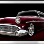 Kırmızı 1955 Buick Roadmaster Araba-3 Motifli Kanvas Tablo DBSANAT1204213