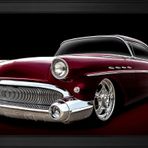 Kırmızı 1955 Buick Roadmaster Araba-3 Motifli Kanvas Tablo DBSANAT12043