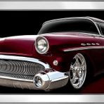 Kırmızı 1955 Buick Roadmaster Araba-4 Motifli Kanvas Tablo DBSANAT12154