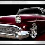Kırmızı 1955 Buick Roadmaster Araba-4 Motifli Kanvas Tablo DBSANAT12156