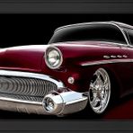 Kırmızı 1955 Buick Roadmaster Araba-4 Motifli Kanvas Tablo DBSANAT12157