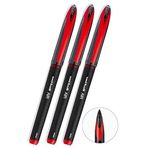 Kırmızı 3 Adet Uniball Air Mikro 0.5 mm Roller Pilot Kalem Uba-188-M Roller Uçlu Likit Mürekkep Pilot Kalem