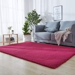Kırmızı 30MM Yumuşak Dokunuşlu Shaggy Halı 120x190cm Kalın Kazık Halı Yatak Odası Çocuk Odası için Makinede Yıkanabilir ve Yapışkan Destekli