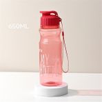 Kırmızı 650ML 650ML Su Bardağı Spor Su Şişesi Çift Su Bardağı Plastik Taşınabilir Su Deposu Anti-Damla Açık Halat Su Şişesi Hediye Kupa (Yurt Dışından) - Renkli - Water Bottles