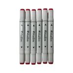 Kırmızı 6'lı Marker Kalem Seti