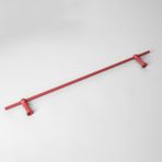 Kırmızı Alüminyum Alaşımlı Açık Raf Koruma Korkulukları - Vitrinler, Kitaplıklar, Ayakkabı Dolapları için 6'lı Paket 81 cm (32 inç) Dekoratif Yuvarlak Bar - Sicur Korkulukları