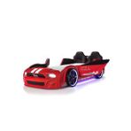 Kırmızı Arabalı Yatak Kapıları Açılan Mustang Full Ledli Kumandalı Ve Müzikli